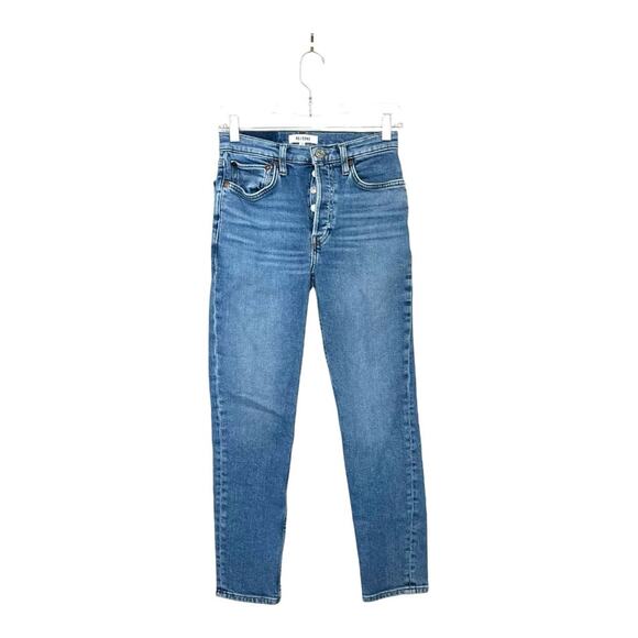 Re/Done Pants - RE/DONE Originals 90s High Rise Ankle Crop in Bright Faded Blue Size 26